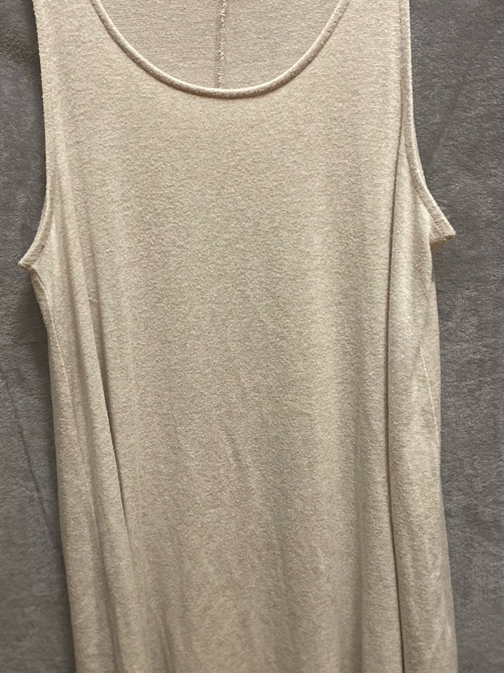 Forever 21 Neutral Cream Ribbed Scoop Longline Tunic